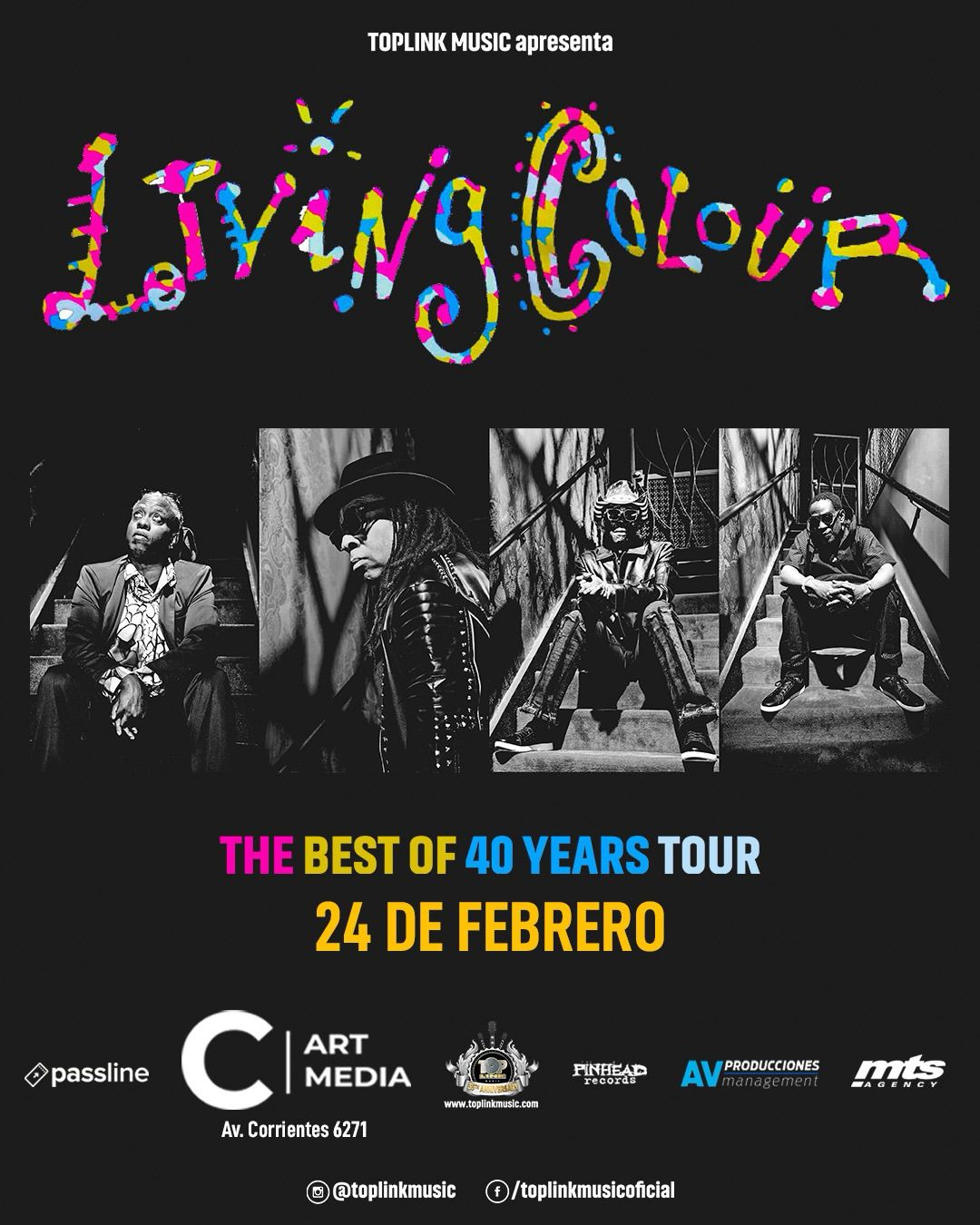 @SHOW: LA BANDA LIVING COLOUR CELEBRA SU 40 ANIVERSARIO EL 24 DE FEBRERO DE 2026 EN EL ESPACIO C ART MEDIA DE LA CIUDAD DE BUENOS AIRES.