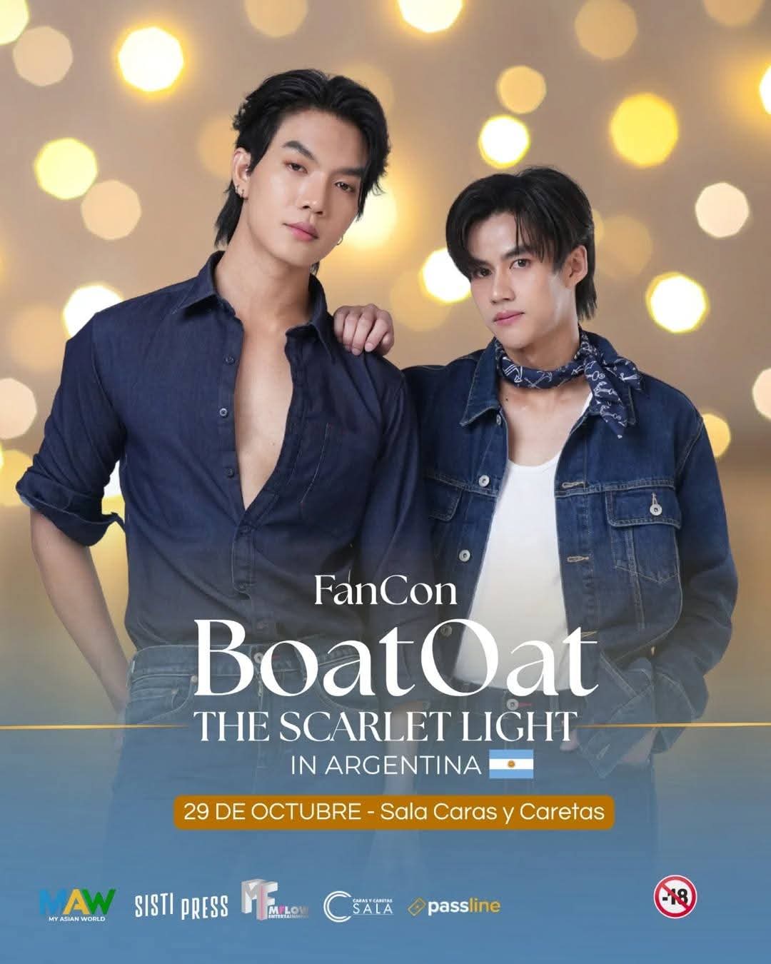 @ACTORES: LOS ACTORES BOAT YONGYUT Y OAT PASAKORN SE PRESENTARÁN EL 29 DE OCTUBRE CON «BOATOAT» A LA ARGENTINA, A LA SALA CARAS Y CARETAS DE BUENOS AIRES.